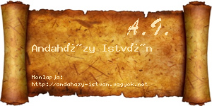 Andaházy István névjegykártya