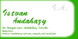 istvan andahazy business card