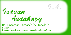 istvan andahazy business card